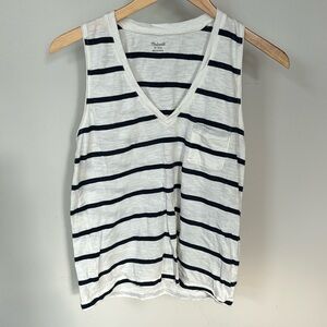 Madewell Striped Whisper Soft Pocket Tank